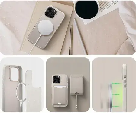 Чохол для телефону Spigen Etui Cyrill Kajuk Classic Charm Mag Do Magsafe Iphone 16 Pro Beżowe, фото 3