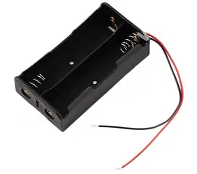 Відсік (тримач) (холдер)  для 2-х акумуляторів 18650 з дротами