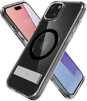 Чохол для телефону Etui Spigen Ultra Hybrid S MagSafe z podstawką do iPhone 15 - Black, фото 3