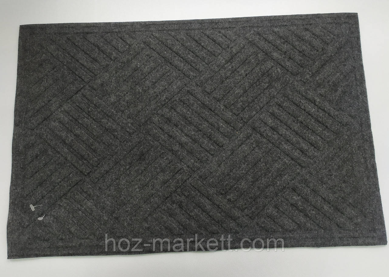 Килимок 180 х 120 см прогумований з ворсом сірий, фото 1