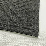 Килимок 90 х 60 см прогумований з ворсом сірий, фото 2
