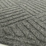 Килимок 90 х 60 см прогумований з ворсом сірий, фото 4