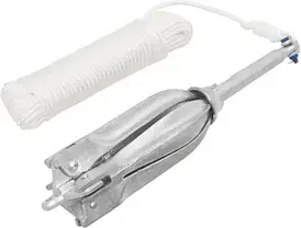 Надувна дошка Vidaxl Składana Kotwica Z Liną, Srebrna, 12kg, Żeliwo Ciągliwe 94280