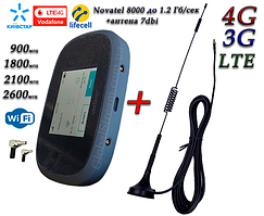 4G-LTE+3G WiFi роутер Verizon MiFi 8000 (8800) Cat 18 до 1.2 Гб/с (4400mAh)+антена на 7 db магніт