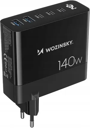 Зарядний пристрій Wozinsky  Sieciowa Gan Cgwcb 140W 3 X Usb-C / 2 Usb-A - Black