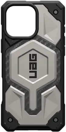 Чохол для телефону Urban Armor Gear Etui Pancerne Monarch Pro Mag Do Magsafe Iphone 16 Max Tytanowo Black Z Włóknem Węglowym, фото 1