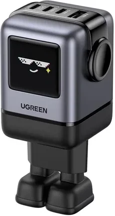 Зарядний пристрій UGREEN Nexode RG Robot GaN 3xUSB-C + USB 100W Black