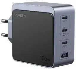 Чохол для телефону UGREEN Nexode Air 100W 3x USB-C USB Gray, фото 1