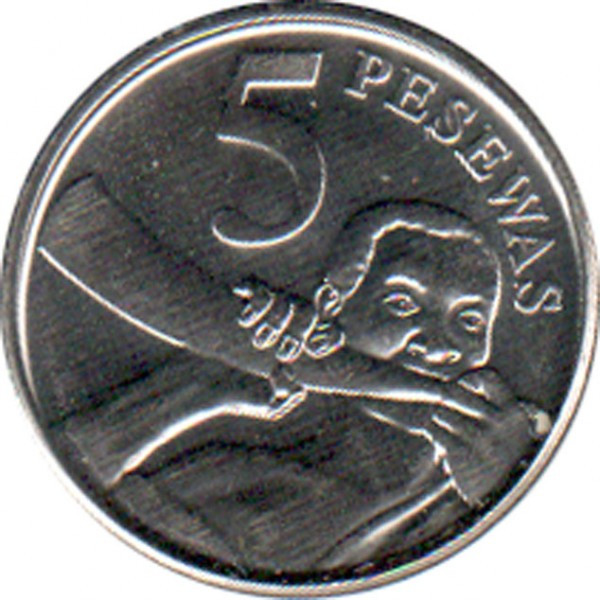 Гана 5 песів, 2007-2016 No3192, фото 1