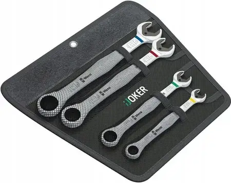 Динамометричні ключі Wera Joker Set Sb kluczy płasko-Oczkowych z grzechotką 10-19mm 4 Cz. 5073290001, фото 1