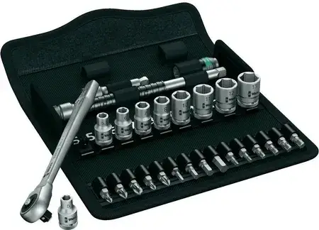 Ключ торцевий Wera Klucze nasadowe 5-13 mm 1/4 28 cz. z grzechotką Zyklop Metal Push 05004017001, фото 1