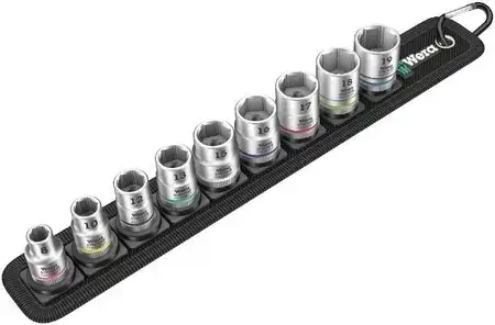 Ключ торцевий Wera Kluczy Nasadowych Zyklop 3/8" 9Cz. Belt B 4 (5003973001), фото 1