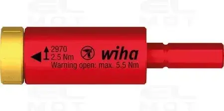 Динамометричні ключі Wiha Adapter Dynamometryczny Easytorque Electric Do Bitów Slimbit I Uchwytu Slimvario 25Nm 29701250 41343, фото 1