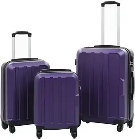 Валіза twardych walizek, 3 szt., fioletowy, ABS