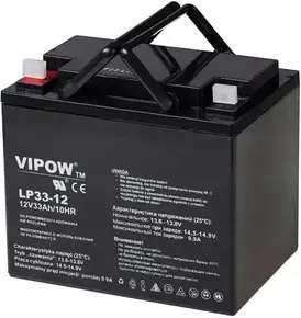 Мотозапчастина Vipow Akumulator Żelowy Ładowalny 12V 33AH