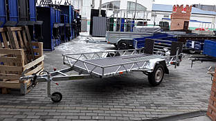 Причіп для снігохода 3,5 м х 1,5 м самоскид. Без бортів. Ресорний. Цинк!