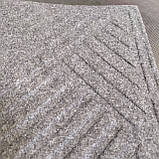 Килимок 90 х 60 см прогумований з ворсом сірий, фото 7