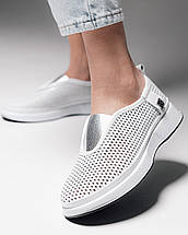 Туфлі перфоровані Krula 28217 36 білі шкіра, фото 3