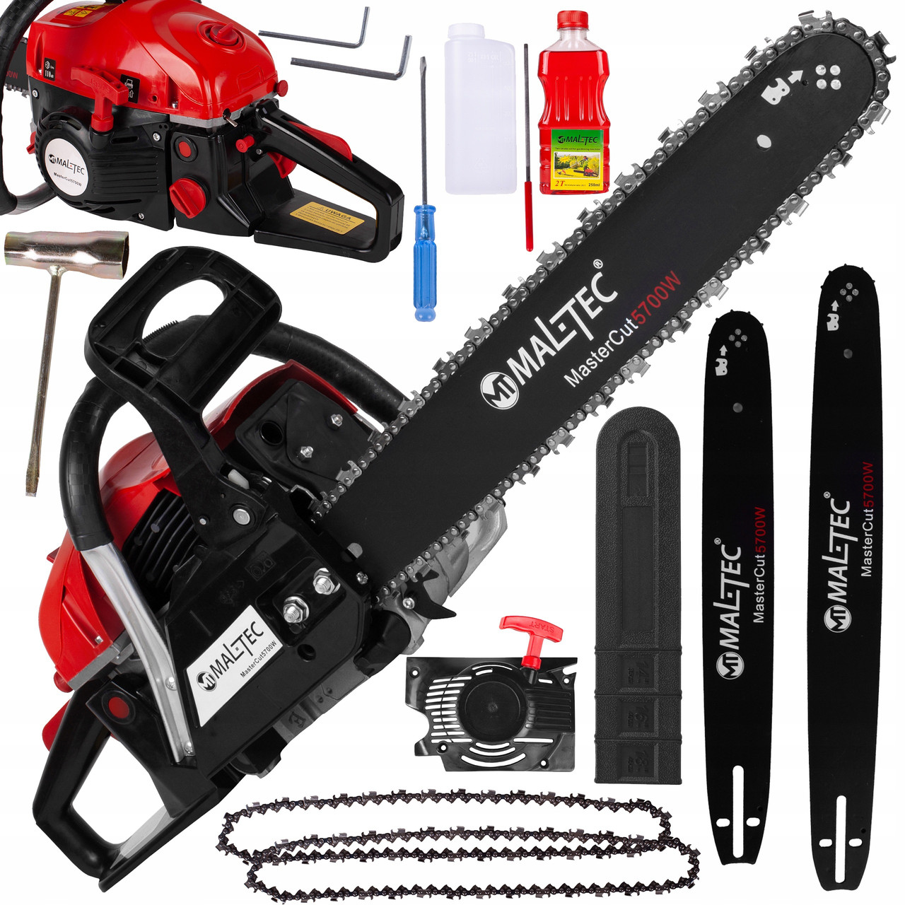 Бензопила ланцюгова 5.7 л.с + олія Maltec (Польща), фото 1