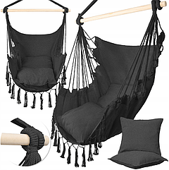 Крісло гамак Бразильське MalTec 100см 120кг графіт (Польща)