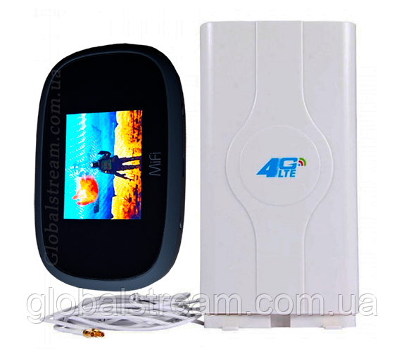 Комплект 4G LTE 3G Wi-Fi Роутер Verizon MiFi Novatel 8000L (8800) до 1.2 Гб/сек з антеною MIMO 2×9dbi Укр