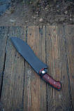 Мачета ручної роботи з дамаської сталі «Боуї #3» зі шкіряними піхвами, 61HRC., фото 8