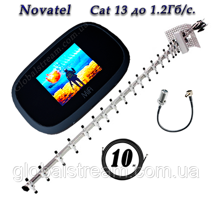 Полный комплект 4G 3G Novatel Verizon MiFi 8000 (8800) Cat18 до 1.2Гб/сек + 3G/4G/LTE антенна 21дб(KS,VD,Life)
