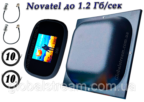 Повний комплект 4G/LTE/3G WiFi Роутер Novatel MiFi 8000L (8800) Cat18 до 1.2 Гб/с + MiMo антеною до 18 дБ, фото 1