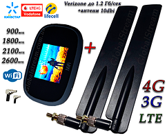 4G 3G WiFi роутер Novatel Verizon MiFi 8000L(8800) Cat 18 до 1.2 Гб/сек (4400mAh)(KS,VD,Life) с 2 антен. 10dbi