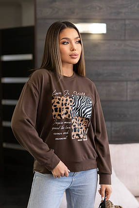 Трикотажний жіночий світшот двонитка "Safari" | Норма і батал, фото 1