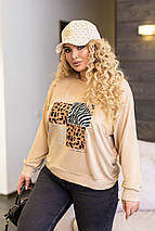 Трикотажний жіночий світшот двонитка "Safari" | Норма і батал, фото 4