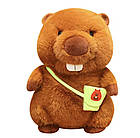 М'яка іграшка бобер із сумкою 70 см, фото 4