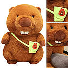 М'яка іграшка бобер із сумкою 70 см, фото 3