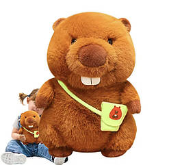 М'яка іграшка бобер із сумкою 70 см