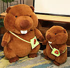 М'яка іграшка бобер із сумкою 70 см, фото 6