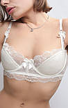Комплект жіночої білизни білий, бюстгальтер анжеліка та мереживні трусики, фото 2