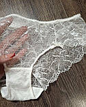 Комплект жіночої білизни білий, бюстгальтер анжеліка та мереживні трусики, фото 4