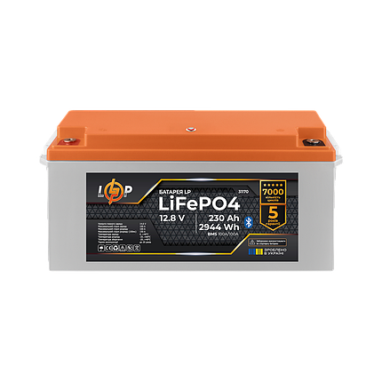 Акумулятор LP LiFePO4 12,8V - 230 Ah (2944Wh) (BMS 100A/100А) пластик Smart BT, фото 1