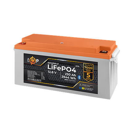 Акумулятор LP LiFePO4 12,8V - 230 Ah (2944Wh) (BMS 100A/100А) пластик Smart BT, фото 3
