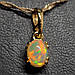 Кулон жіночий срібний 925 із позолотою з натуральним ефіопським опалом, фото 8