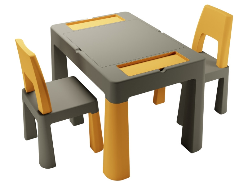 Комплект меблів TEGGI MULTIFUN+2 стільця graphite mustard, фото 1