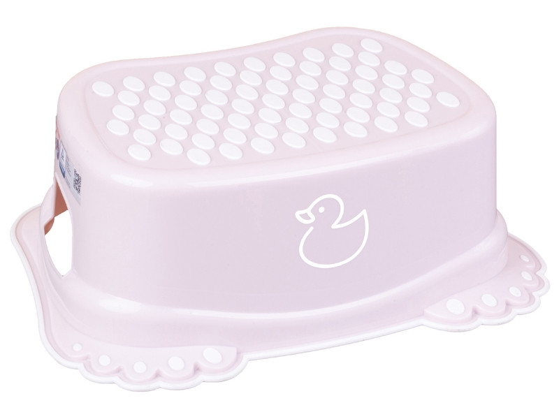 Сходинки дитячі антиковзкі у ванну DUCK light pink, фото 1