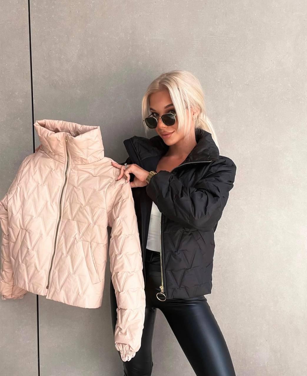 Жіноча куртка плащівка лаке, синтепон 150, фото 1