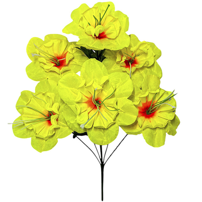 Штучні квіти букет нарцис об'ємний кучерявий, 38см, фото 1