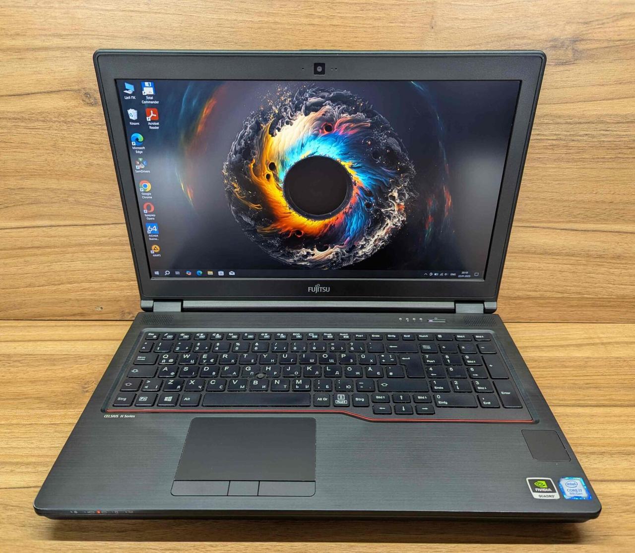Б/в Ноутбук Fujitsu Celsius H780 15.6" 1920x1080| Core i7-8750H| 32 GB RAM| 512 GB SSD| Quadro P600 4GB