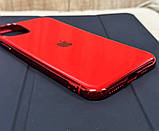 Силіконовий чохол для iPhone 11 Pro Max - Глянець з рамкою під метал, Червоний, фото 4