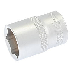 Головка торцева 6-гранна MASTERTOOL 1⁄2" 19 мм L 40 мм CrV 78-0019