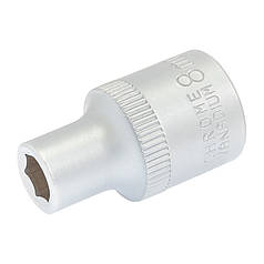 Головка торцева 6-гранна MASTERTOOL 1⁄2" 8 мм L 40 мм CrV 78-0008