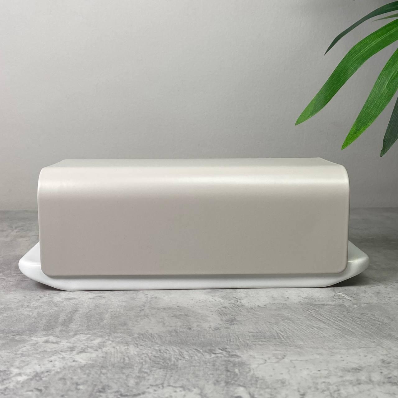 Маслянка Alessi Mattina 21х9 см світло-сіра, фото 1