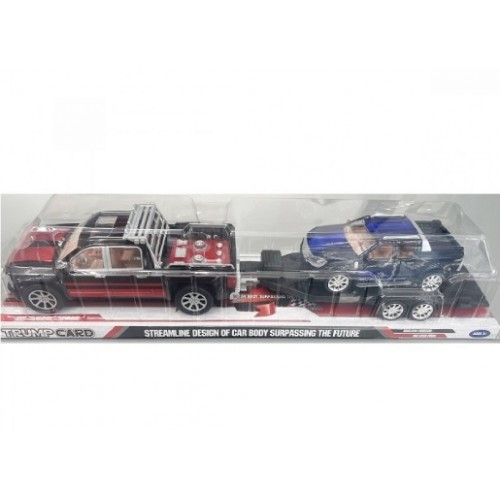 БЕЗ ПРИЧЕПА Машина Пікап 9268-60 інерційний з машиною в слюді 62х14х15.5 см